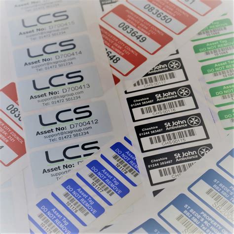 Customised 3m Polyester Laminated Asset Tag Custom Labels