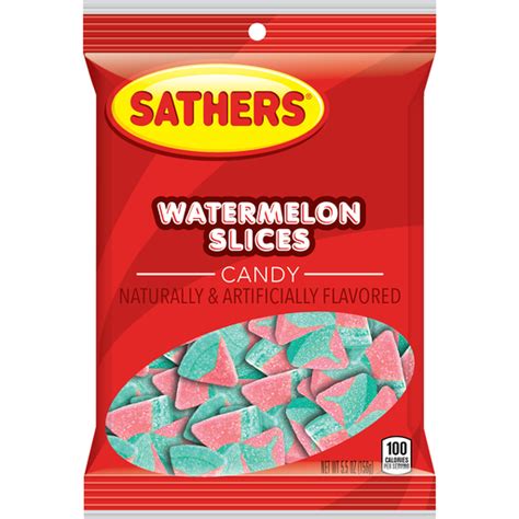 Sathers Watermelon Slices Candy 55 Oz Bag Packaged Candy Sendiks