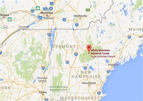 Where Is White Mountain National Forest On Map New Hampshire
