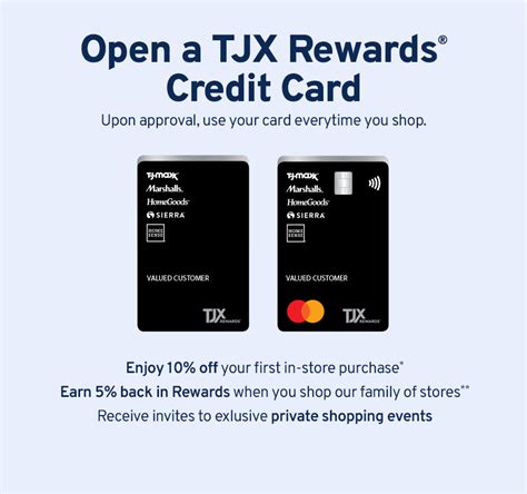 The tjx rewards credit card can be used at marshalls, homegoods, sierra trading post and homesense in addition to tj maxx, whereas the tjx rewards platinum whether you're using the tj maxx credit card app on your mobile device or on your home computer, you can opt to make your tj maxx online payments. TJX Rewards® Credit Card | Marshalls
