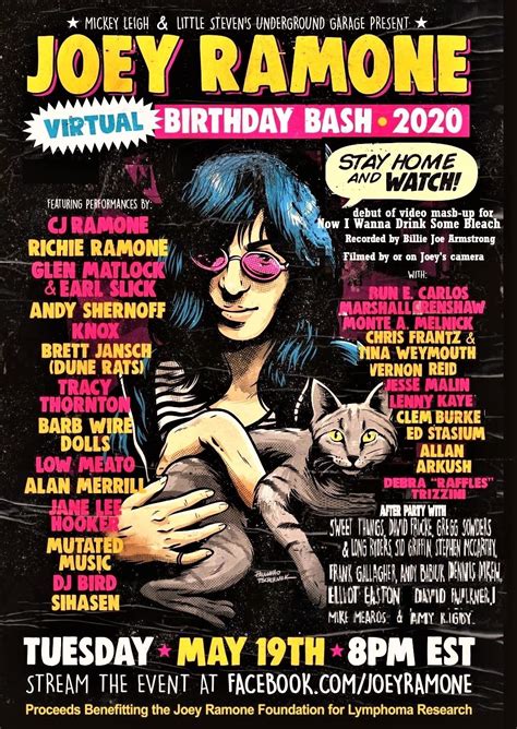 joey ramone birthday bash features members of green day sex pistols