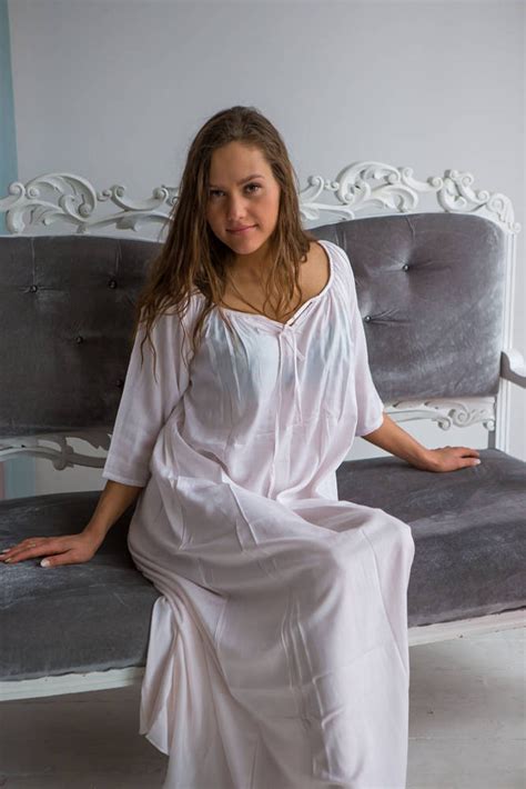 Long Solid Pastels Nighties For Every Woman Who Loves A Etsy Cozy Dressing Gown Night Gown