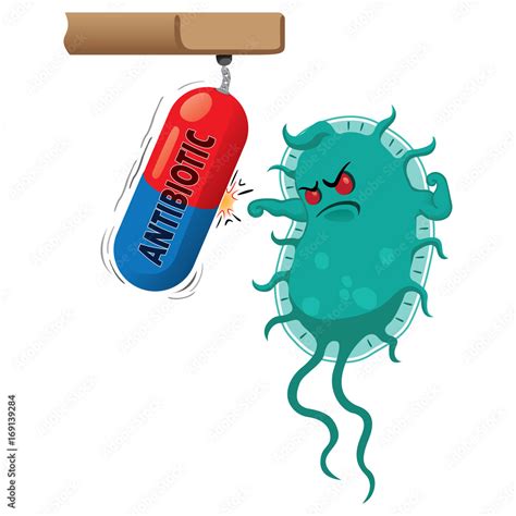 Cartoon Representation Of A Superbug A Microorganism Being Strong And