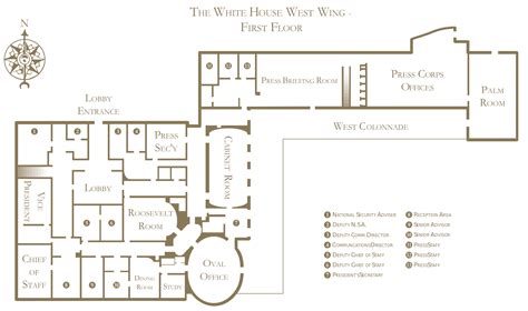 The new plan reorganized the layout quite completely. File:White House West Wing FloorPlan1.svg - Wikipedia