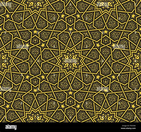 Islamische Ornament Golden And Schwarzen Hintergrund Vektor Illustration