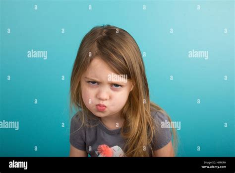 Little Girl With Sassy Expression Stock Photo Alamy