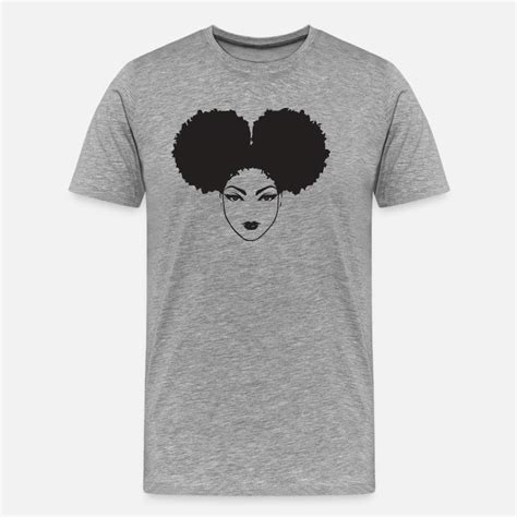 Pretty Black Woman Afro Puff Beautiful Lady Queen Mens Premium T Shirt Spreadshirt