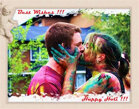 Hot Couple Celebrate Happy Holi With Kissing Pictures Festival Chaska