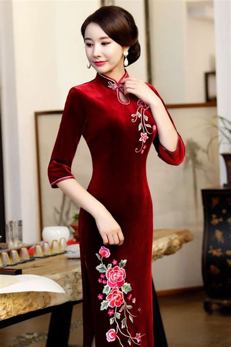Cheongsam Qipao Dress Vestidos Gown Chinese Traditional Dress Chinese Style Dress