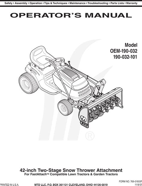 Mtd Oem 190 032 User Manual To The A230627a 0322 67a4 Dd5c A8569032f7db