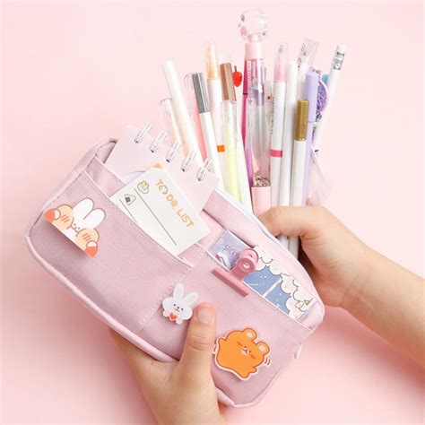 Cute Large Rabbit Pencil Case Kawaii Pencil Bag School Pen Etsy