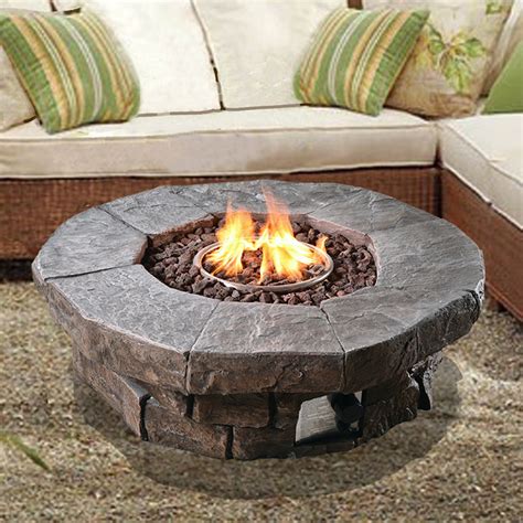 Gas Fire Pit For Deck Use Bulbs Ideas