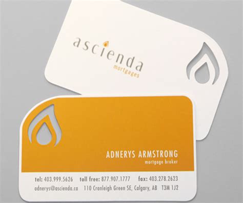 Custom die cut business cards. Custom die cut name card