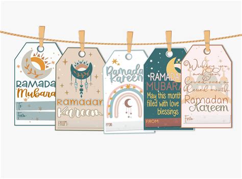 Ramadan Kareem T Tag Ramadan Mubarak Card Diy Printable Wrapping