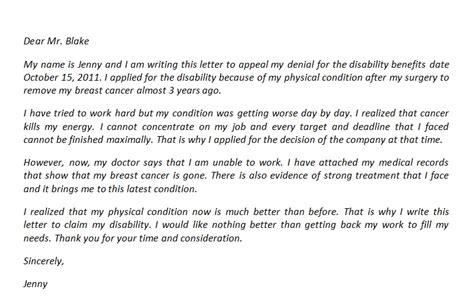 Disability Appeal Letter And Its Sample Template Creator