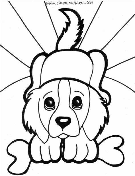 Puppy Printable Colouring Pages