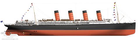 Lusitania Oceanliner Designs Illustration