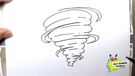 How To Draw Easy Tornado Youtube