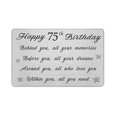 Degsaken Happy 75th Birthday Cards 75 Year Old Birthday Ts Metal