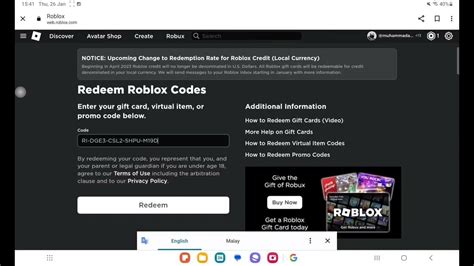 Redeeming A 25 Roblox T Card Youtube