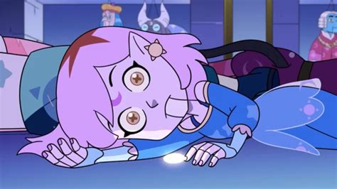 A Cartoon Character Laying On The Ground With Her Head Down And Eyes