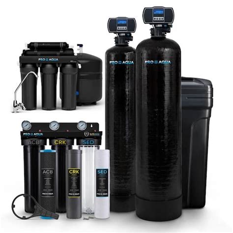 Proaqua Elite Well Water Filter Softener Bundle Plus Reverse Osmosis