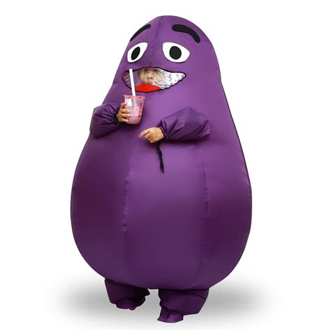 Grimace Costume Kids Purple Grimace Inflatable Costume Suit Halloween