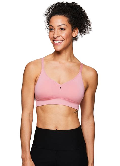 Rbx Active Womens Seamless Low Impact Workout Sports Bra