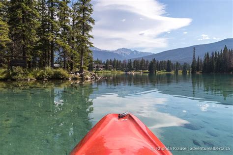 Kayaking Lac Beauvert Jasper National Park