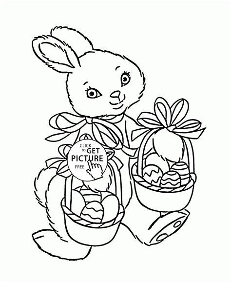 Easter Bunny Coloring Pages Easter Bunny Rabbit Coloring Pages
