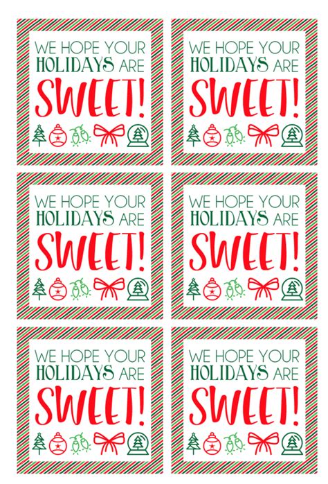 Free Printable Christmas Treat Tags Printable Templates