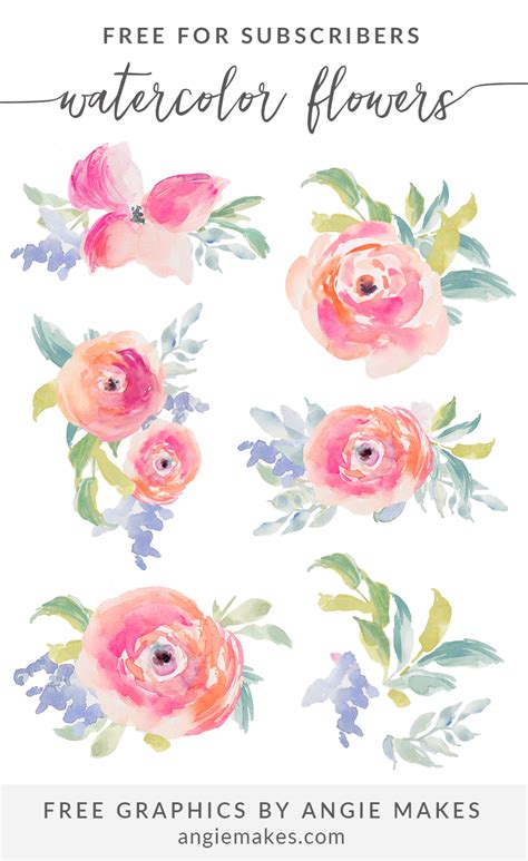 Free Watercolor Flowers Png Free Download Free Watercolor Flowers Png