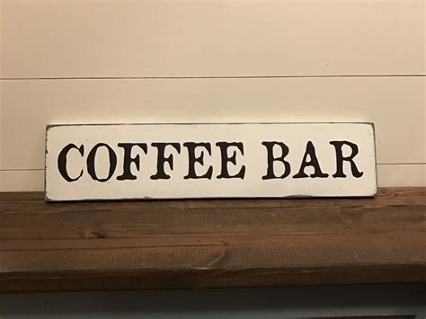 Coffee Bar Sign Coffee Sign Rustic Wood Sign Wooden