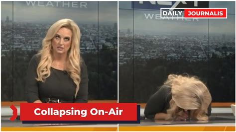 Kcal Meteorologist Alissa Carlson Fainting During A Live Report Youtube