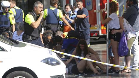 barcelona van crashes into pedestrians in terror attack