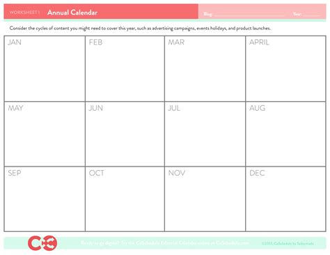 Blank Annual Calendar Sample Templates At Allbusinesstemplates