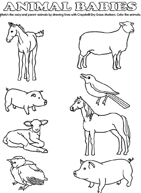 Justingatlin Coloring Pages Of Animals And Their Babies