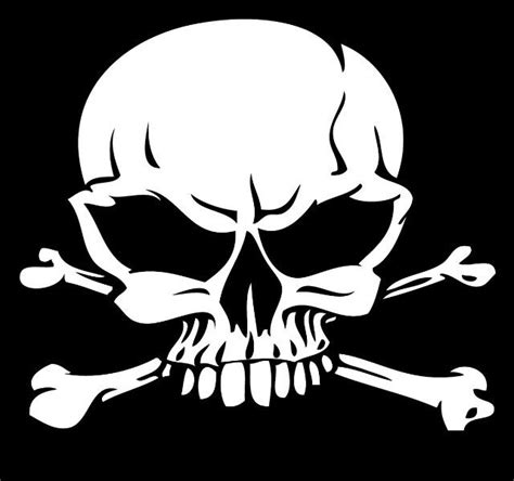 Skull And Bones Vinyl Decalsticker Window Laptop Car Truck Helmet
