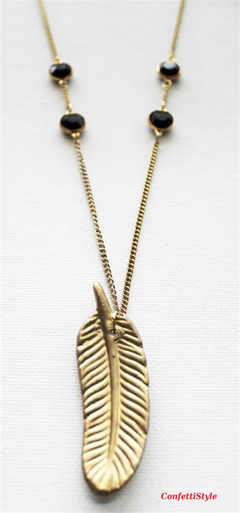 Whatever you're shopping for, we've got it. Handmade Gold Leaf Necklace | ConfettiStyle