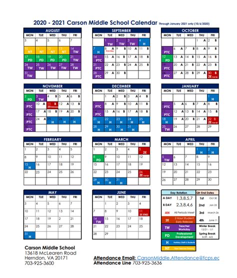 Fcps sacc calendar