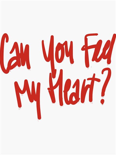 Can You Feel My Heart Sticker For Sale By Jessaminekal Redbubble