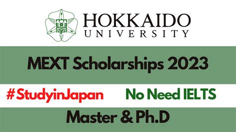 Hokkaido University MEXT Scholarships In Japan Fully Funded