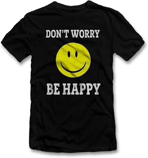 Shirtground Dont Worry Be Happy T Shirt S Xxl 12 Colorscolours Uk Clothing