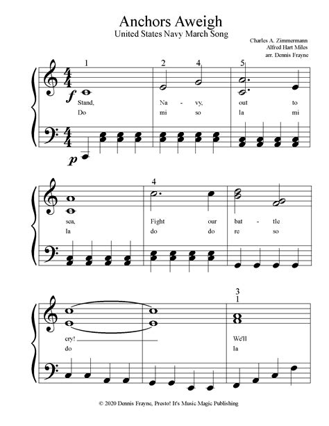Anchors Aweigh — Presto! It's Music Magic Publishing