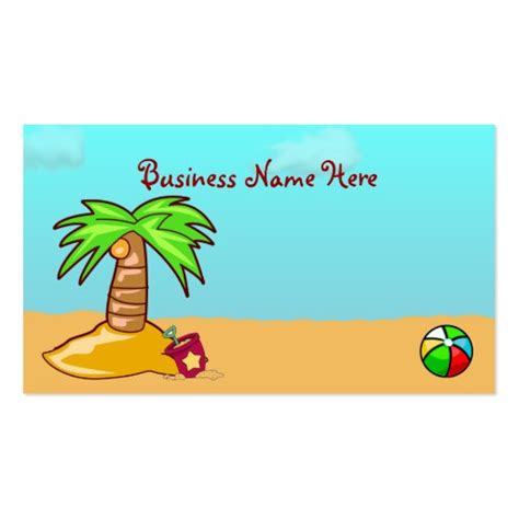 Cute Beach Scene Business Cards Zazzle
