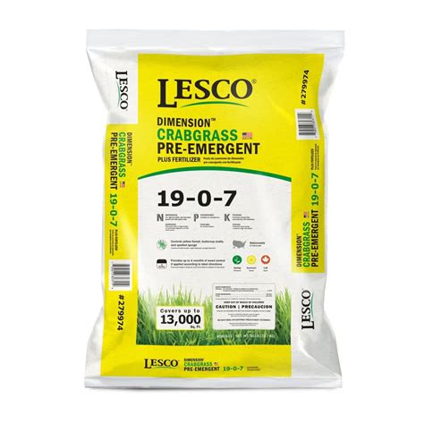 Lesco 50 Lb 19 0 7 Dimension Crabgrass Preventer Dry Lawn Fertilizer 080311 The Home Depot