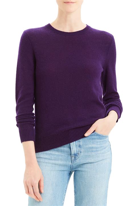 Theory Crewneck Cashmere Sweater In Purple Lyst