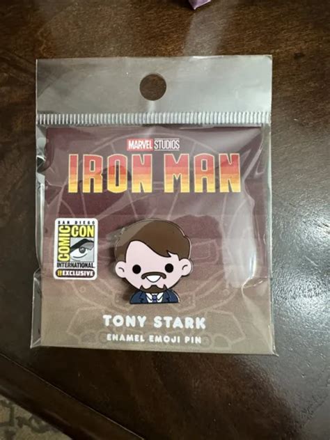 100 Soft Tony Stark Iron Man Enamel Emoji Pin Sdcc 2023 Exclusive