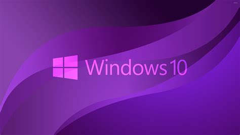 Windows 10 transparent text logo on purple wallpaper - Computer ...