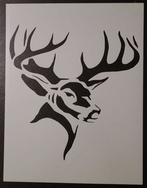 Hunting Buck Head Deer Custom Stencil Fast Free Shipping Etsy